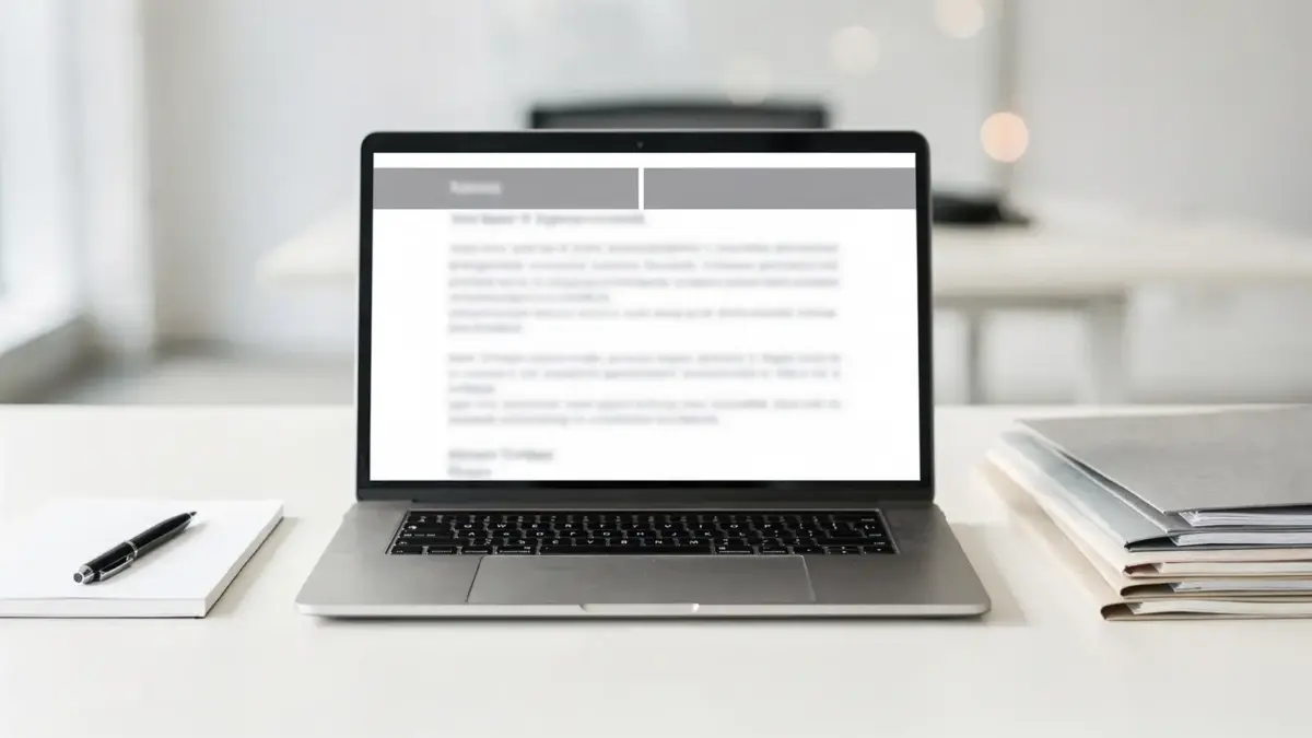Laptop und Unterlagen zur rechtssicheren Erstellung von AGB und Datenschutzerklärung im Onlineshop