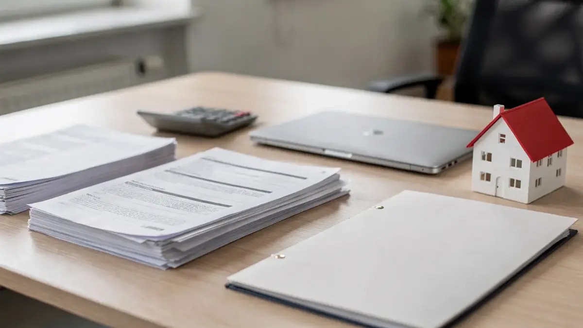 UG oder Einzelunternehmen: Rechtsform-Unterlagen auf einem Schreibtisch mit Laptop und Taschenrechner